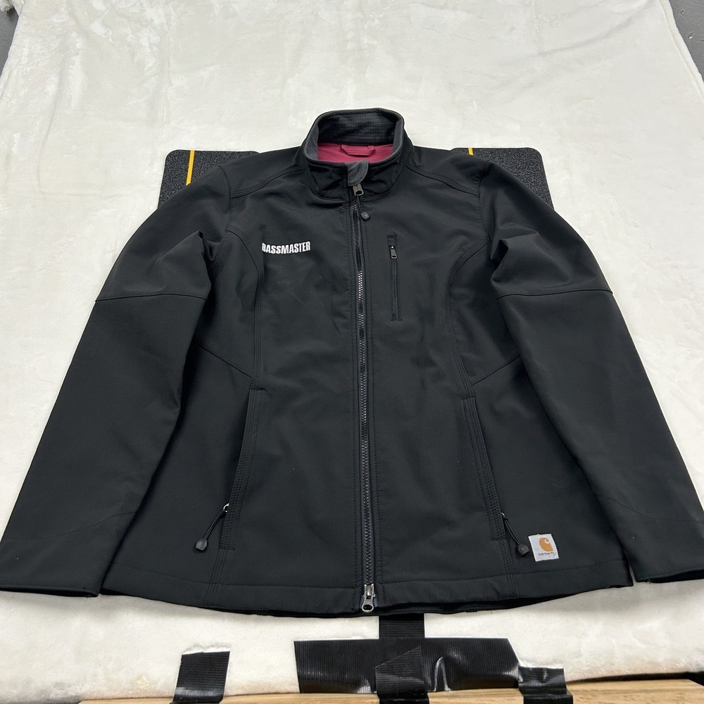 Carhartt Softshell Jacket Women L(12/14) Black Bassmaster Logo Full Zip 100146